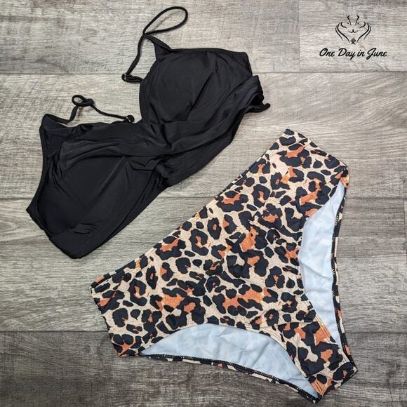 Jodimitty Cross Front Halter High Waist Bikini Size XXL - Picture 2 of 4